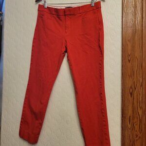 Banana Republic Sloan Women's Slim Pants Size 8 — Tomato Red — Cropped Ankle